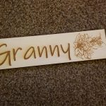 Handmade “Lillies” Laser Cut and Engraved Personalised Wooden Bookmark