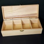 Witches Design, Four Separate Compartments, Long Wooden Box with your choice of Design see Photo – /Witchcraft/Crystal/Herb Box