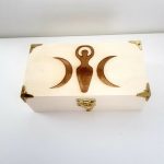 Rectangular Wooden Box “Moon Goddess” Design