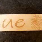 Handmade “Lillies” Laser Cut and Engraved Personalised Wooden Bookmark