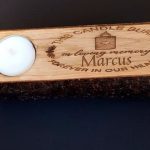 Log Memorial Candle Tea Light Holder