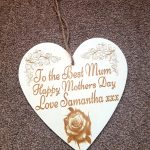 Personalised Wooden Heart Sign/Plaque “Mother’s Day”