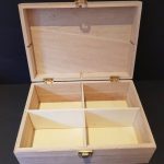 Personalised Wooden Box with Separate Compartments