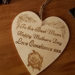 Personalised Wooden Heart Sign/Plaque “Mother’s Day”