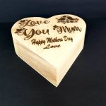 Mother’s Day Personalised  Keepsake Wooden Heart Box