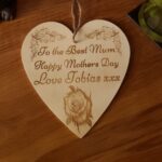 Personalised Wooden Heart Sign/Plaque “Mother’s Day”