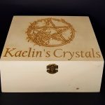 Personalised Large Wooden “ Pentagram with Ivy” Crystal Box