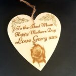 Personalised Wooden Heart Sign/Plaque “Mother’s Day”