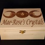 Personalised Large Wooden “Triple Moon Goddess” Design Crystal Box