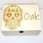 Personalised “Sugar Skull” Design Large Wooden Box