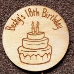 Bespoke Wooden Cake Topper – Laser Engraved, for any occasion