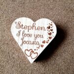 Personalised Wooden Heart Box with Separate Compartments