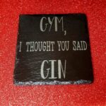 “Funny Alcohol” Laser Engraved Slate Coasters