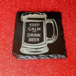 “Funny Alcohol” Laser Engraved Slate Coasters