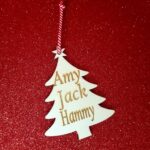 Personalised “Wooden Christmas Tree” Decoration