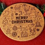 Christmas Design Cork Heat Pan Protector/Trivet