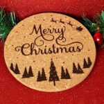 Christmas Design Cork Heat Pan Protector/Trivet