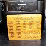 Personalised Air Fryer Conversion Chart Bamboo Chopping Board