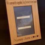 Personalised Memorial Wooden Photo Frame Engraved with your message