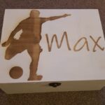 Personalised “Football” Design Wooden Box