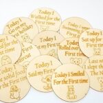 Set of 12 Wooden Baby Milestone Discs – Achievements